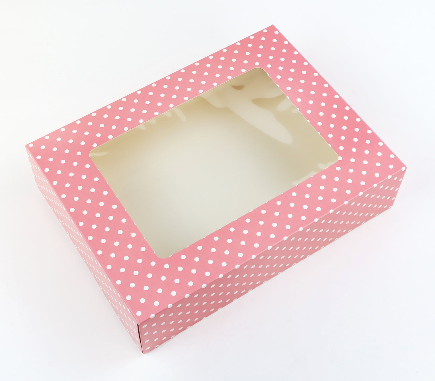Pink Dot Cookie Box With Window