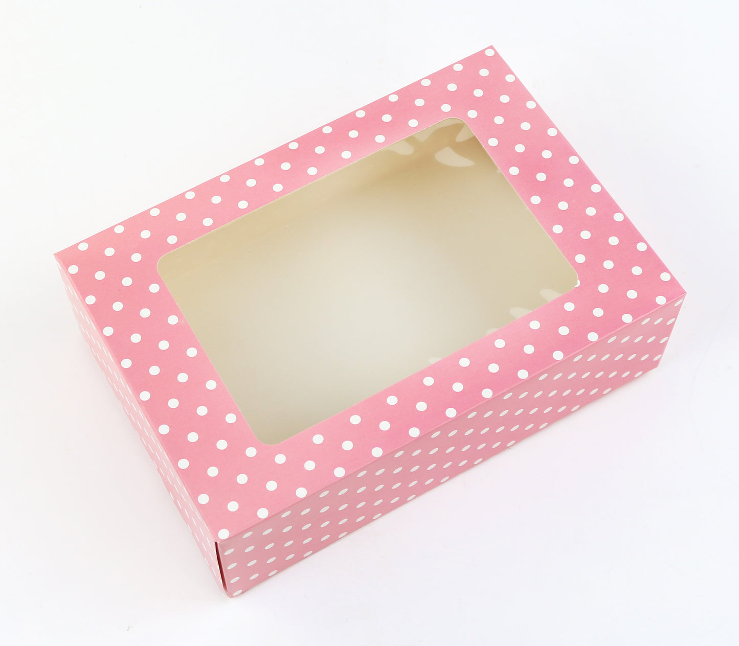 Pink Dot Cookie Box With Window