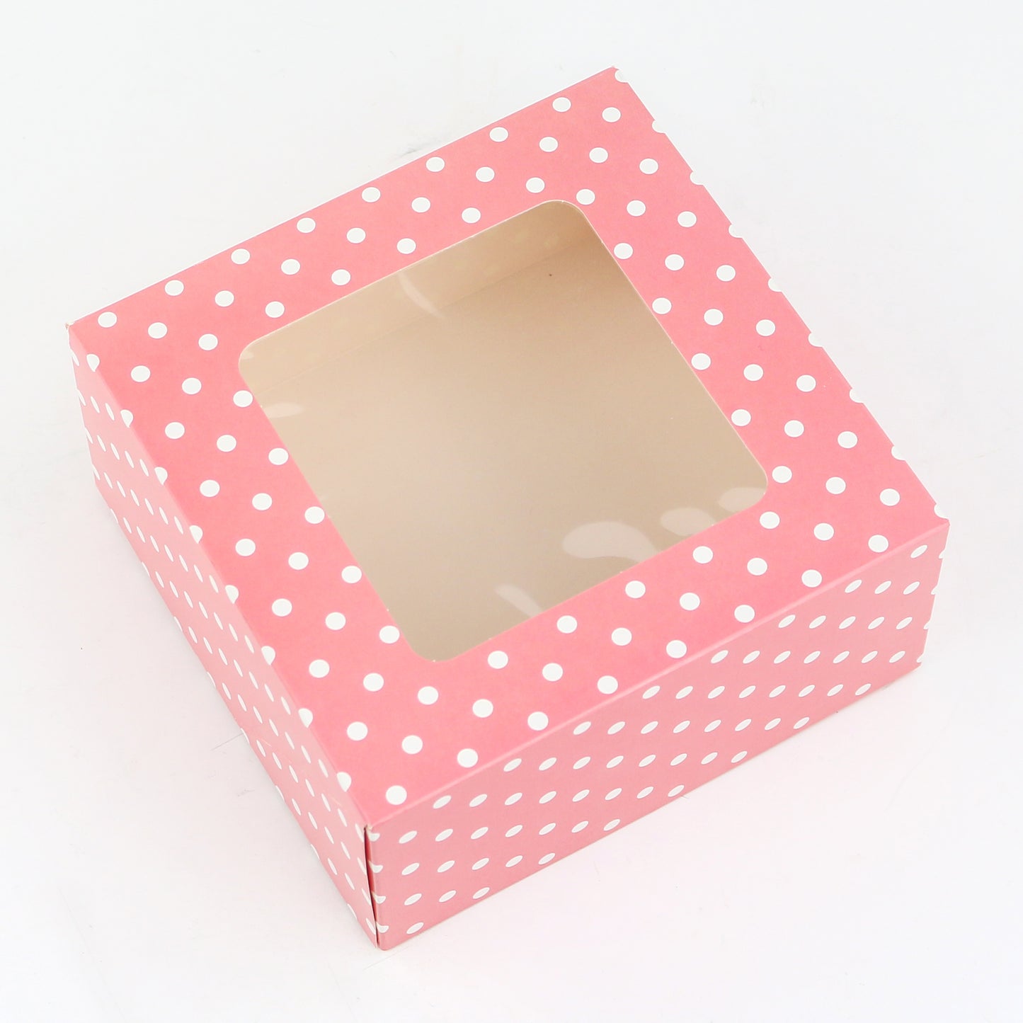 Pink Dot Cookie Box With Window