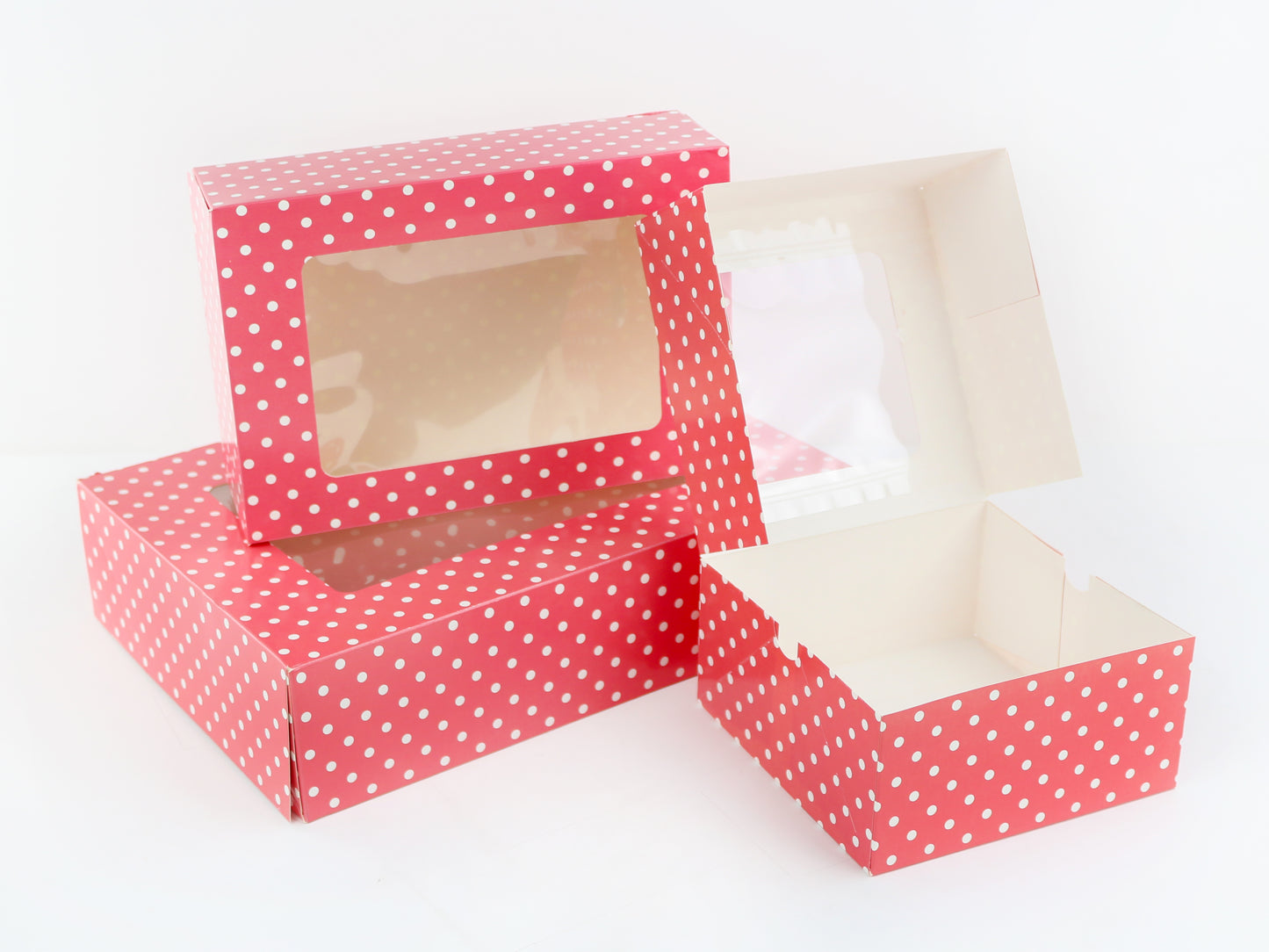 Red Dot Cookie Box With Window