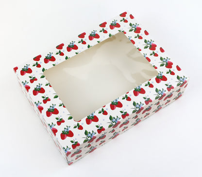 Strawberries Cookie Box With Window