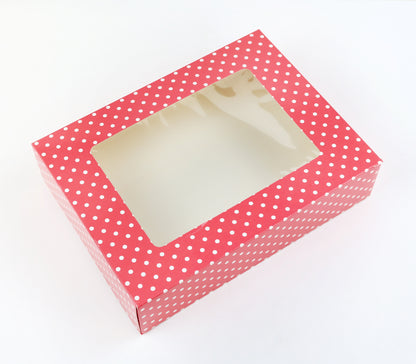 Red Dot Cookie Box With Window
