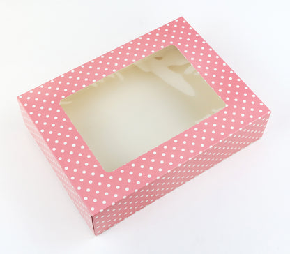 Pink Dot Cookie Box With Window