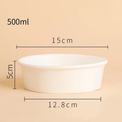 Heavy Duty White & Brown Paper Soup Container 500ml / 750ml / 1000ml / 1300ml
