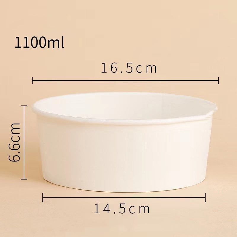 Heavy Duty White & Brown Paper Soup Container 500ml / 750ml / 1000ml / 1300ml