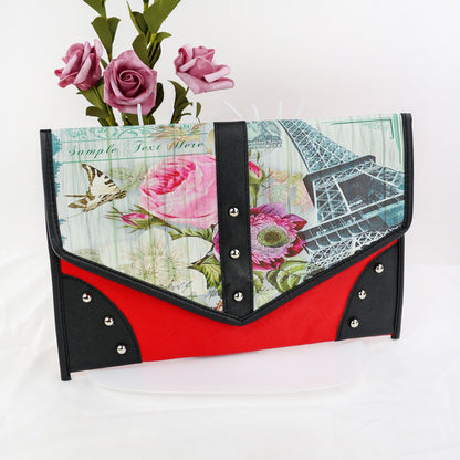 Stylish printed crossbody envelope clutch bag