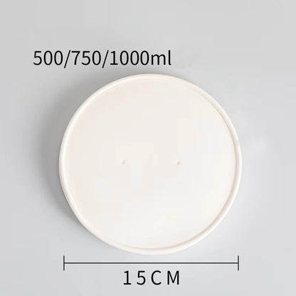 Heavy Duty White & Brown Paper Soup Container 500ml / 750ml / 1000ml / 1300ml