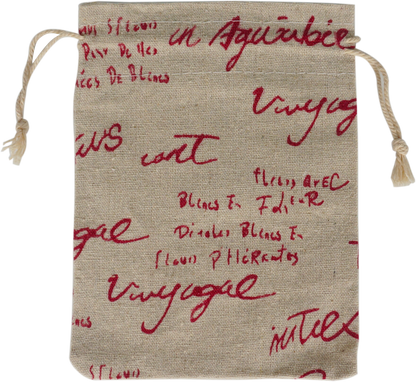 Cotton and linen drawstring storage bag