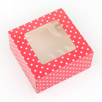 Red Dot Cookie Box With Window
