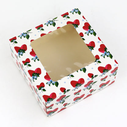Strawberries Cookie Box With Window