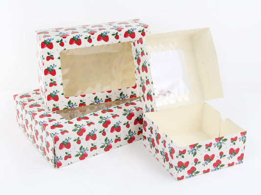 Strawberries Cookie Box With Window